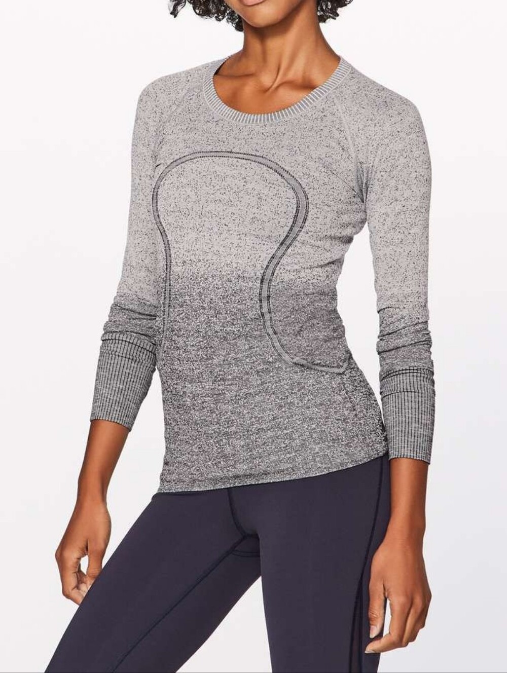 Lululemon Swiftly Tech Long Sleeve Crew In White / Dark Cast
